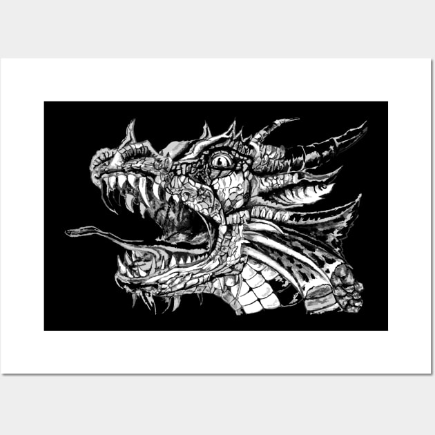 White dragon Wall Art by Evgeniya